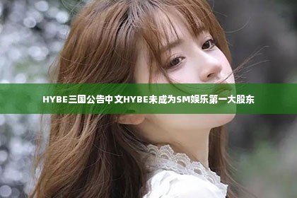 HYBE三国公告中文HYBE未成为SM娱乐第一大股东